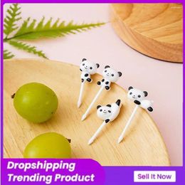 Forks Kids Snack Dessert Picks Grade Cartoon Fruit Fork Multifunctional Panda Shape Bento Decoration Stickers Non-toxic