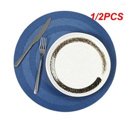 Table Mats 1/2PCS El Restaurant Placemats Pvc Meal Mat Round Plate Household Kitchen Tool Bowl Teslin Tableware Pad