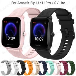 20mm Silicone Sport Wrist Strap For Xiaomi Huami Amazfit Bip / Bip Lite / 1S / U / U Pro Smart Watch Strap Bracelet wriststrap