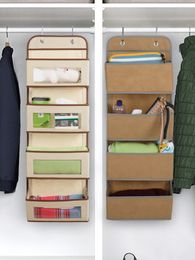Simple Houseware 4 Pocket Hanging Wall Closet Storage Bag Organiser Over Door Cloth Toy Organiser Bag Pouch Hanger
