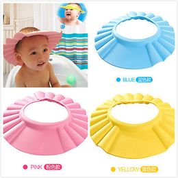 Lioraitiin Soft & Adjustable Baby Shower Cap Children Shampoo Bath Wash Hair Shield Hat Soft & Adjustable