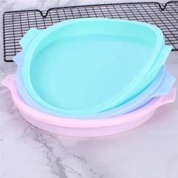 Aomily 8 inches Silicone Round Cake Fondant Mousse Mould Pizza Pan Oven Baking Tray Pans Cake Pie Dish Mould Kitchen Bakeware