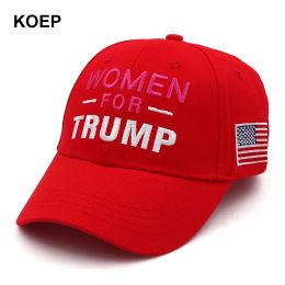KOEP New Donald Trump 2024 Cap USA Flag Baseball Caps WOMEN FOR TRUMP Snapback Hat Embroidery Drop Shipping