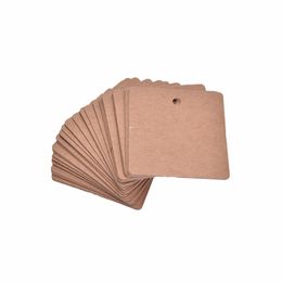 100PCS Black White Brown DIY Kraft Paper Tags Label Price Tags For Clothing Hang DIY Gift Christmas Wedding Party Decor Supplies