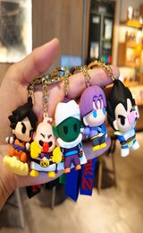 Cartoon creative Bag Accessories Cute schoolbag car pendant blue fat gift keychain whole 3D PVC Japan Anime key chain for Prom8668708