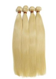 European remy human hair weaves 803903926039039 mix length light blonde 613 straight human hair extensions DHL 4160938
