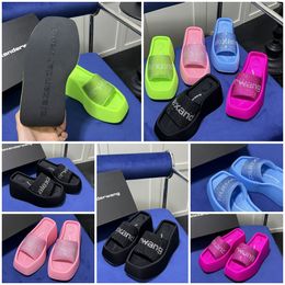 Designer Sandals Slippers Luxury Womens Velvet material rhinestone Velcro tape party Room GAI Platform Slip-On Sizes 35-42 10cm