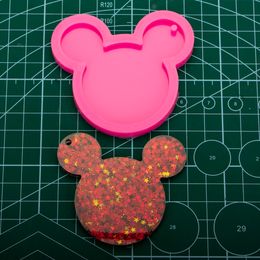 Silicone Coffee Cup Mouse Head Keychains Mold for DIY Epoxy Resin Craft Phone Grip Ice Cream Molds, Chocolate Cake Molds DY0055