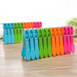 24Pcs Plastic Laundry Clothes Pins Hanging Pegs Clips Household Food Clip Clothespins Socks Underwear Drying Rack Holder