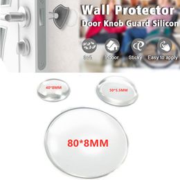 6Pcs/Pack 80*8mm Clear Shock Absorbent Door Handle Bumper Doors Stopper Wall Protector Self Adhesive knob wall shield cushion