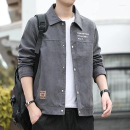 Men's Jackets Suede/M -5 XL Spring Autumn And Winter 2024 Japanese Retro Lapel Jacket Plain Casual Everyday