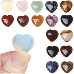 Heart Shaped Crystal Stone Chakra Healing crystal Gemstones Pendant Natural Rose Quartz Crystals DIY Handmade Jewellery