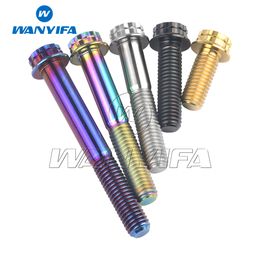 Wanyifa Titanium Bolt M8x15/20/25/30/35/40/45/50/55/60/65/80mm Flange 12Points Torx T40 Head Screws for Motorcycle Refitted