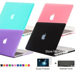 Cases Luxury Matte Rubberized Frosted Case Cover Laptop Shell For Apple Macbook Air 11.6 A1370 A1465,Retina Pro 13.3 inch A1425 A1502