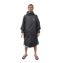 Unisex Swim Parka with Hood,Quick-Dry Wetsuit Changing Robe Waterproof, Warm Coat Surf Poncho for Water Sport, Beach