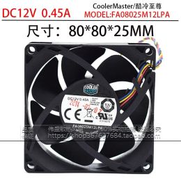 Cooling New original FA08025M12LPA 12V 0.45A 4wire PWM intelligent speed regulation silent CPU cooling fan