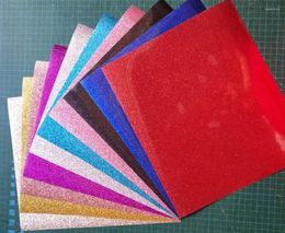 Window Stickers 10 Pcs 25cmx30cm Beautiful Colour Glitter Heat Transfer Film Press Cutting Plotter Iron On HTV