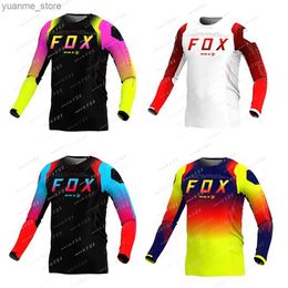 Cycling Shirts Tops Downhill Jerseys Mountain Bike Jersey BAT T-Shirts Offroad DH Motorcycle Jersey Motocross Bike Sportwear Clothing Y240410