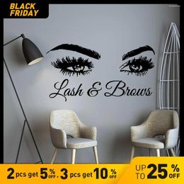 Wall Stickers Beauty Salon Eyes Sticker For Bedroom Living Room Decoration Lash And Brows Decals Murals Wallpaper