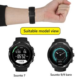 24mm Silicone Smart Band Wristband For Suunto 7 D5 Wrist Strap Watchbands Bracelet Suunto 9 Spartan Sport Wrist HR Baro Correa