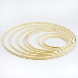 5Pcs Wooden Bamboo Floral Hoop Wreath DIY Macrame Craft Wall Hanging Hoop Ring For Christmas Easter Wedding Party Decoration