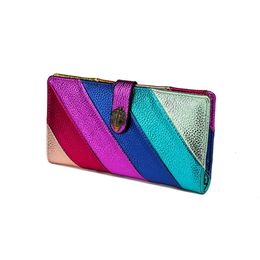 Women's Wallet Colour Contrast Splicing Rainbow Eagle Head Small Wallet Shiling Handbag