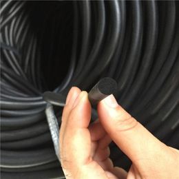 High Density Black Foam Rubber Strip Gaskets EPDM O Type Round Sealing Strip Sound Proofing Dustproof Foamed Sealing Sponge