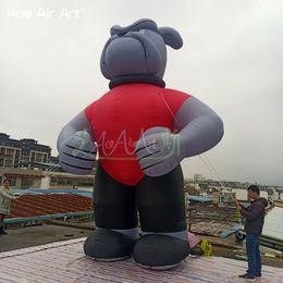 8mH (26ft) Factory Price Inflatable Bulldog Model Giant Air Blown Animal For Outdoor Advertising Exhibition