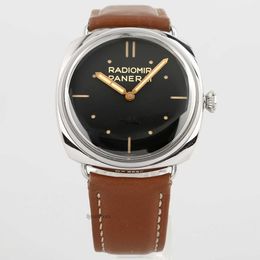 Men's Watch Gift Panerrais Temperament Watch Sapphire Mirror Swiss Automatic Movement Size 44mm Cowhide Strap with Original Needle Buckle 1K1M
