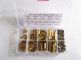 200pcs M2 M2.5 M3 PCB Hex Male Female Threaded Brass Spacer Standoffs / Screw / Nut Assortment Set kit