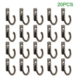 Wall Mounted Hook 20PCS Single Robe Coat Hat Clothes Holder Key Hanger Storage Rack for Organize Hanger