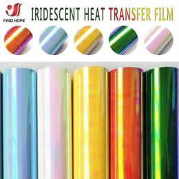 Window Stickers Holographic Heat Transfer Iron-on Clothing HTV For T-Shirts Bag Hat Craft DIY Decor Press Cricut Film 30 25cm/50cm