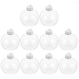 Vases Christmas Spherical Bottle Anti-leak Bottles Transparent Juice Caps Multi-function Creative Plastic Baubles