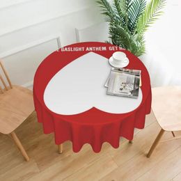 Table Cloth Rotate Love - Get Hurt Tablecloth 60in Diameter 152cm Waterproof Decorative Border