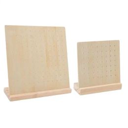 Earring Stud Display Pegboard Large Capacity Durable Wood Jewelry Display Earring Display Board for Earrings Jewelry