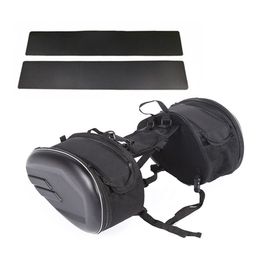 Universal For Motorcycle Bags Luggage Saddle Bags with Rain Cover Plastic Plates 36-58L Travel Suitcase Saddle bag