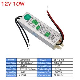 IP67 Waterproof Lighting Transformer DC 12V Switching Power Supply LED Driver 10W 15W 20W 25W 30W 36W 45W 50W 80W 100W 120W 150W