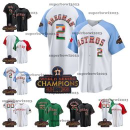 Mexico Astros world series 27 Altuve Baseball Jersey 44 Alvarez 3 Pena Houstons Justin Verlander 2 Bregman Framber Valdez 71 Josh Hader Jeff Bagwell Bryan Jose Abreu