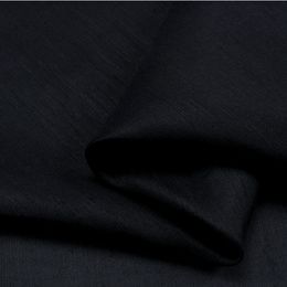 pure black 50% silk and 50% linen fabric silk blended fabric 14momme,SLN098