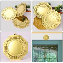 2 Pcs Crafts Pure Copper Bagua Mirror Blessing Decor Eight Diagrams to Ward off Evil Spirits Exorcism