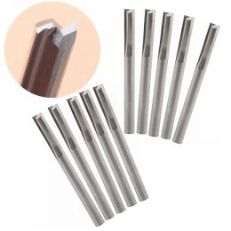 10Pcs/Lot 3.175mm 4mm 5mm 6mm 8mm Shank Two Flutes Straight End Mill Wood milling cutter 2 Flute Bits CNC Router Bits