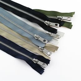 5# 35/45/55/65/75/85cm open-end auto lock platinum plating metal zipper use for clothes shoes pocket garment