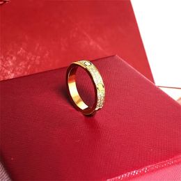 Screw Mens Rings Fashion Jewellery Silver Crystal Love Ring Diamond Ring Gold Sier Rose Never Love Wedding Cuff Screw Steel Alloy Gold Fade Nail Plated Band Titanium