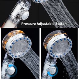 Zloog 2021 New Bathroom Shower Head Water Saving High Pressure Fan Shower Head Nozzle with Pressure Adjustable Button