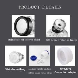 Zhang Ji 3 Modes Adjustment Double Philtre Replacement Aerator Faucet with Chlorine removal Purify and Saving water 360° rotate