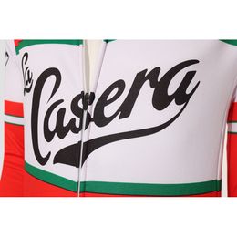 Casera 1973 Retro Cycling Jersey Team Long sleeve Man Bicycle Cycl Quick dry Bike Thin Downhill Mtb Winter Clothing White