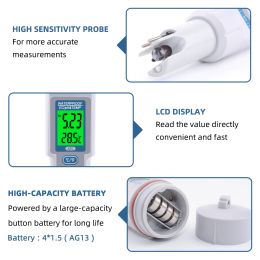 Professional EC/Temp/PH Metre Hydroponics Nutrient Tester Water Quality Conductivity Acidity Analyzer for Aquaculture Aquariums