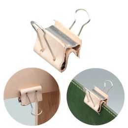 10Pcs/lot DIY Leather Craft Stick Cutting Metal Assistant Suture Clamp Handwork Fixing Leather Tool