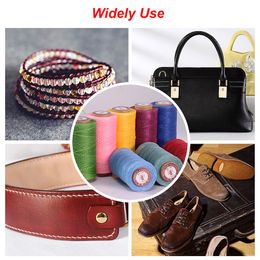 260M Flat Waxed Thread Sewing Line For Leather DIY Handicraft Tool Polyester Waxed Sewing Thread 1mm Thickness