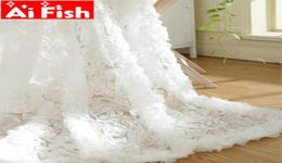 Pastoral Korean Creative White Lace Rose Curtain Voile Custom Window Screens For Marriage Living Room Bedroom 30 LJ2012243667169